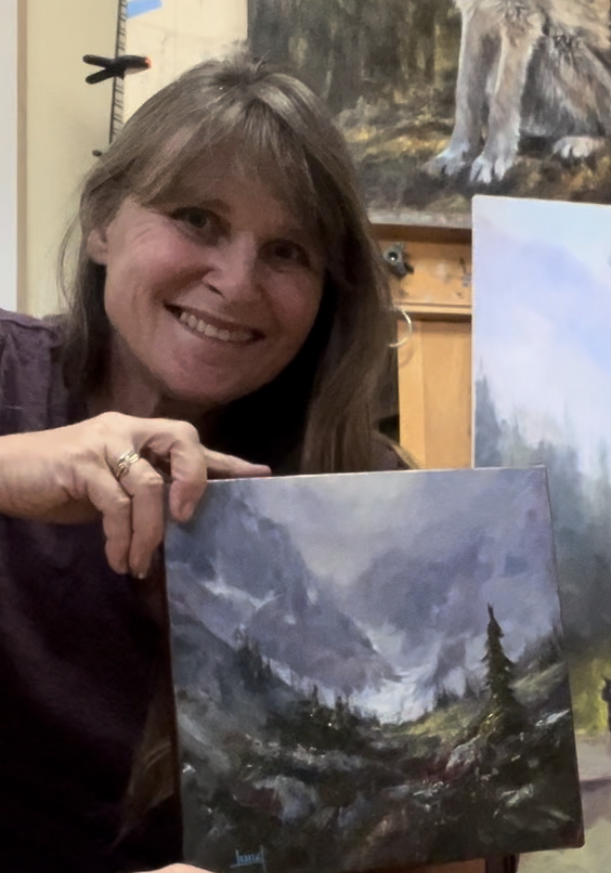 "Alpine Flowers"  | Vibrant Landscape Painting by Wilderness & Adventure Artist, Debbie Lund