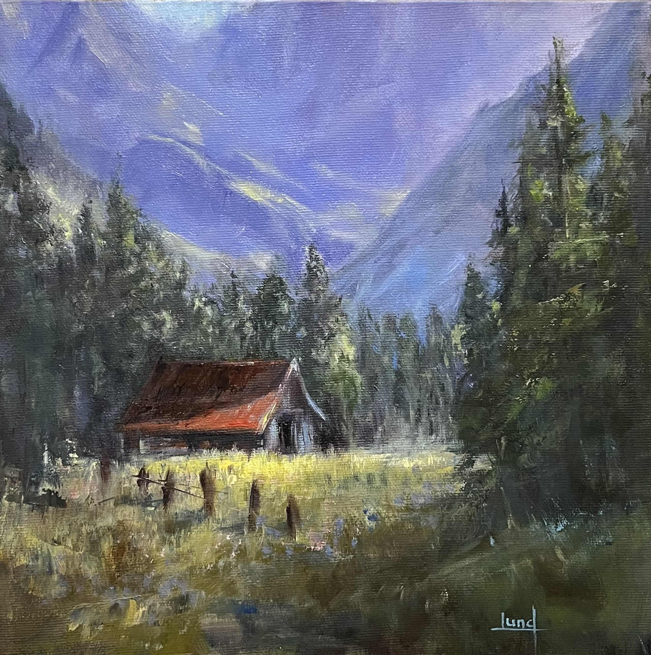 In the Shadows of Giants ~ Vibrant Landscape Oil Paintings by Wilderness & Adventure Artist Debbie Lund