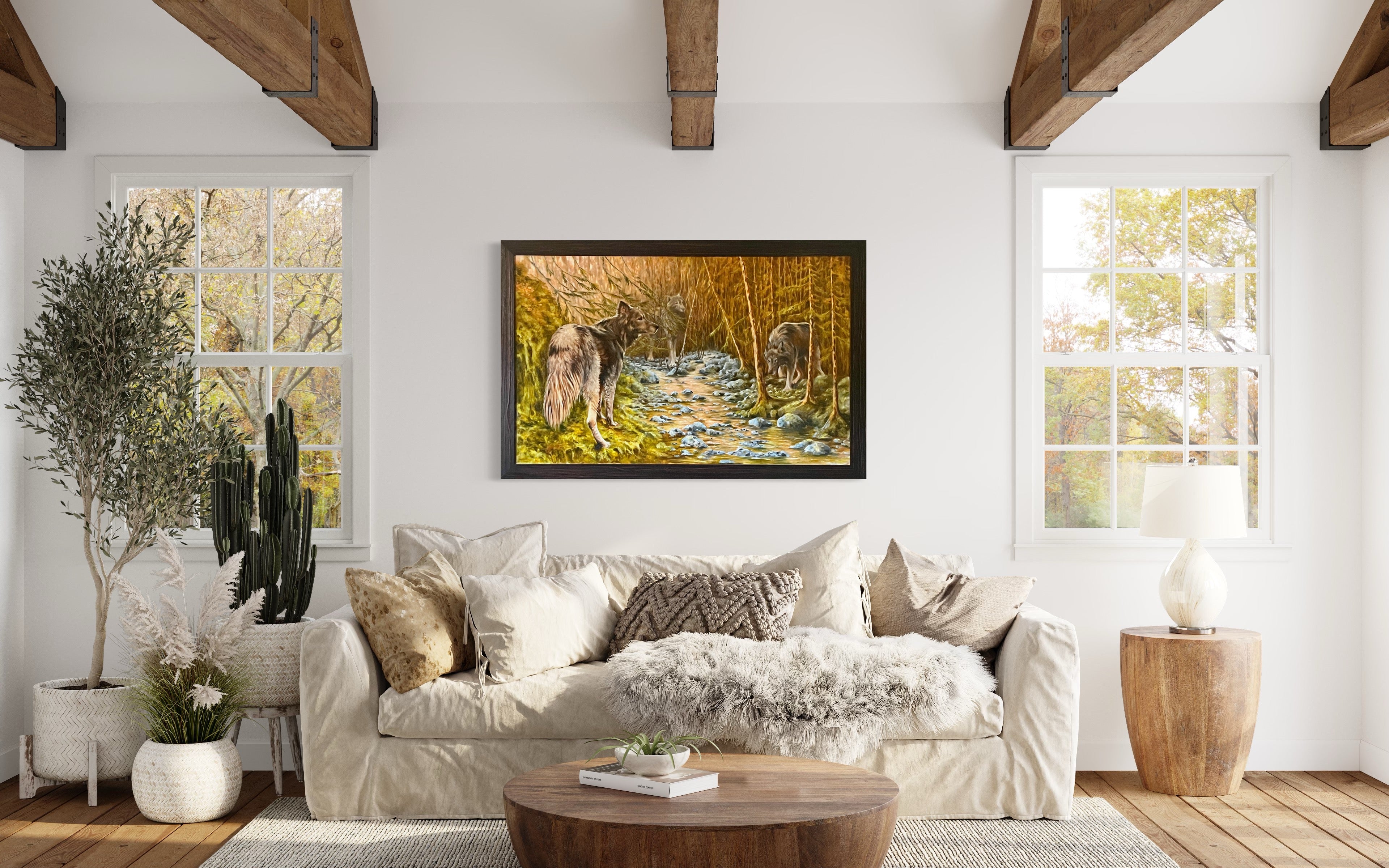"Guardians of the Forest" | Wolf Painting by Wilderness & Adventure Artist, Debbie Lund