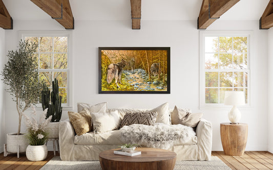 "Guardians of the Forest" | Wolf Painting by Wilderness & Adventure Artist, Debbie Lund